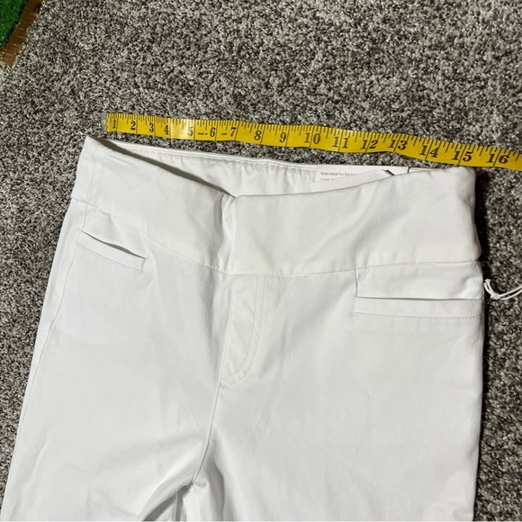 Soft Surroundings Womens Slim/Crop Capri Pants M Pull On Brightside White Note - Picture 9 of 14